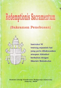 Redemptionis Sacramentum Sakramen Penebusan